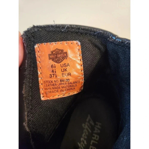 Harley-Davidson Motorcycle Khari Boots Black Leather Ankle Riding Women's 6.5 - Picture 9 of 12